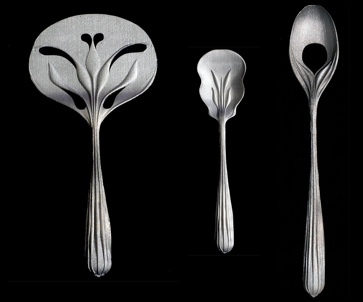 Greg Lynn FORM 3D-printed flatware, serving pieces